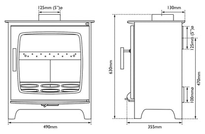 Carron 5kW ECO Revolution Wood Burning Stove