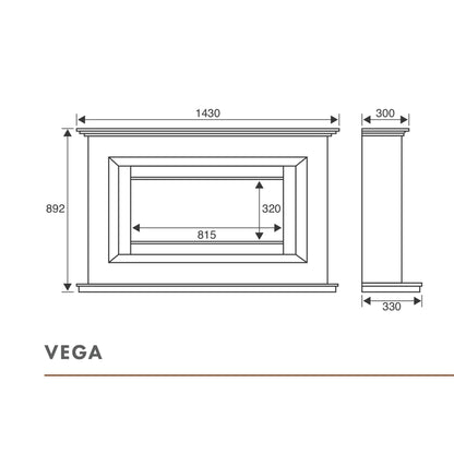 Celsi Vega 56 Celsi Vega 56" Ultiflame VR Electric Fireplace Suite