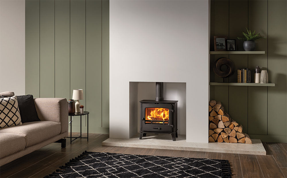 Stovax County 5 Wide Fixed Grate Wood Burning Multi-fuel Stoves